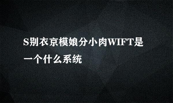 S别衣京模娘分小肉WIFT是一个什么系统