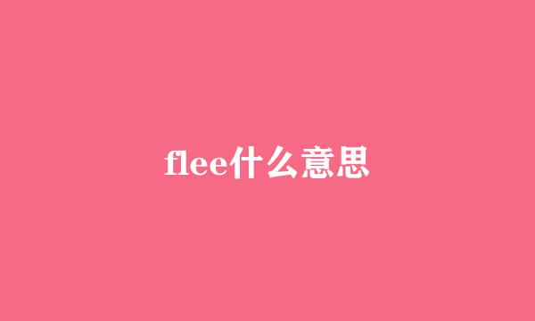 flee什么意思