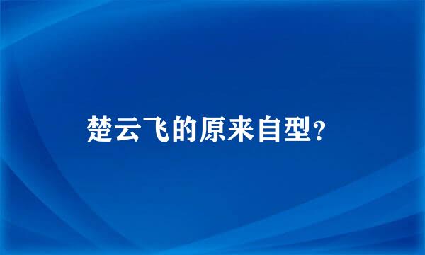 楚云飞的原来自型？