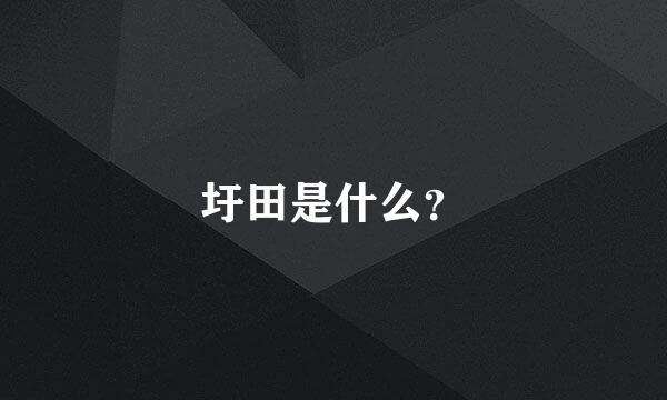 圩田是什么？