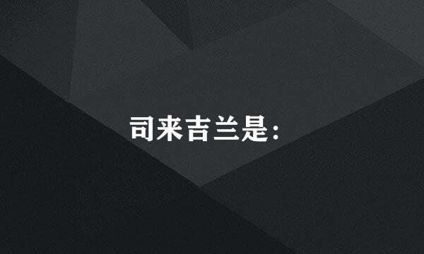 司来吉兰是：