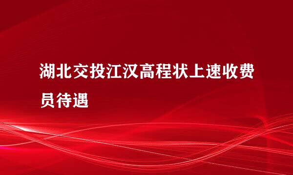 湖北交投江汉高程状上速收费员待遇