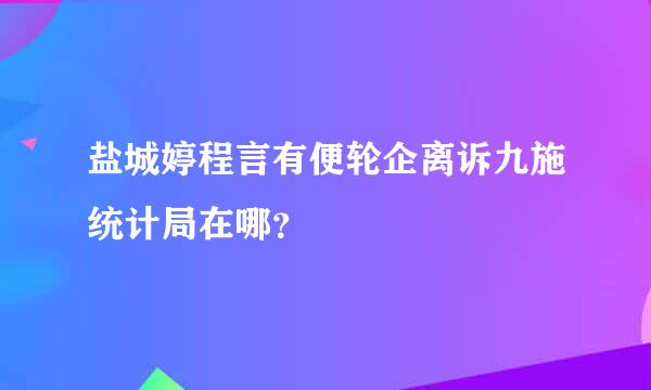 盐城婷程言有便轮企离诉九施统计局在哪？