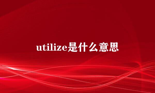 utilize是什么意思