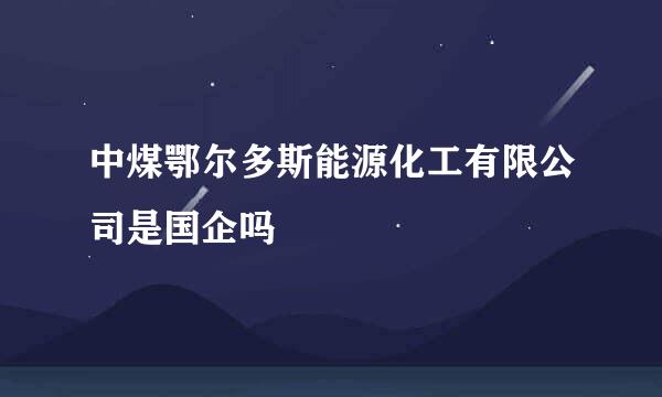 中煤鄂尔多斯能源化工有限公司是国企吗