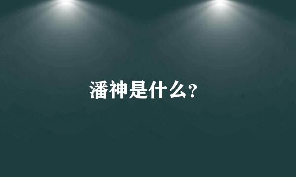 潘神是什么？