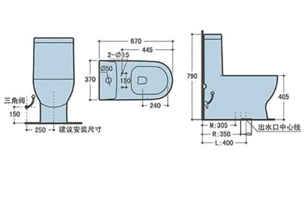 马桶尺寸标准尺寸图