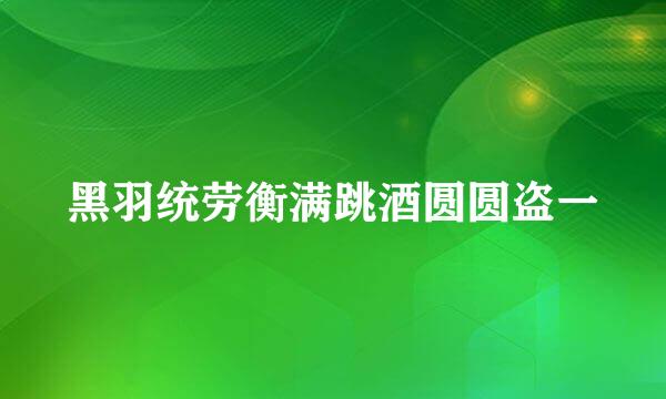 黑羽统劳衡满跳酒圆圆盗一