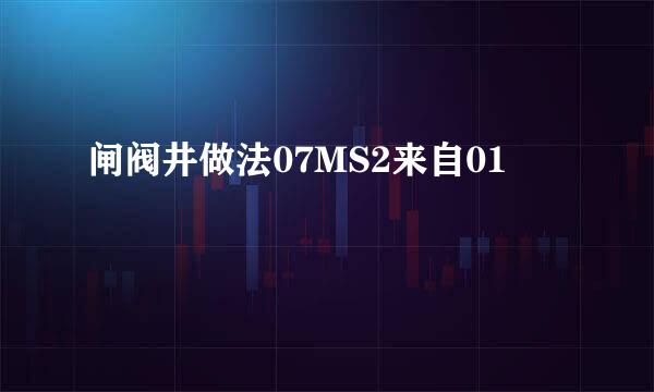 闸阀井做法07MS2来自01