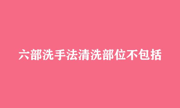 六部洗手法清洗部位不包括