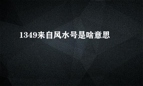 1349来自风水号是啥意思