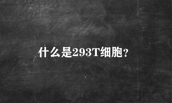 什么是293T细胞？