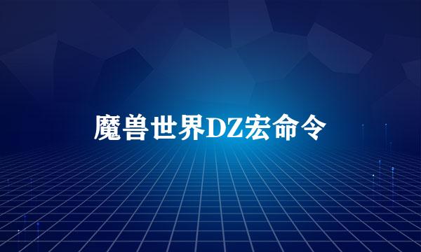 魔兽世界DZ宏命令