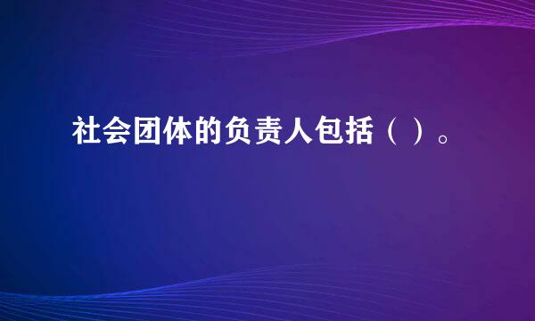 社会团体的负责人包括（）。