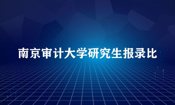 南京审计大学研究生报录比