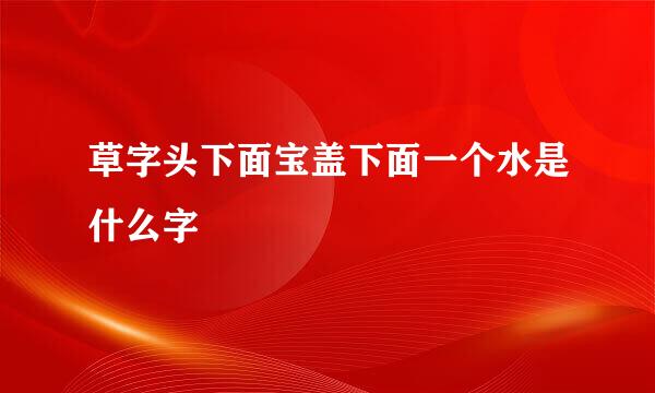 草字头下面宝盖下面一个水是什么字