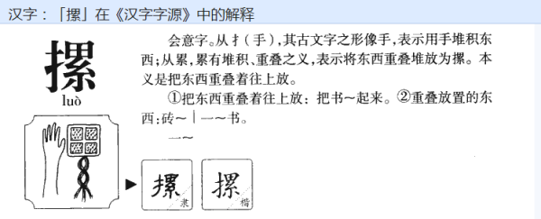 摞字的读音