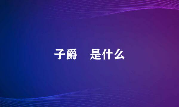 子爵 是什么