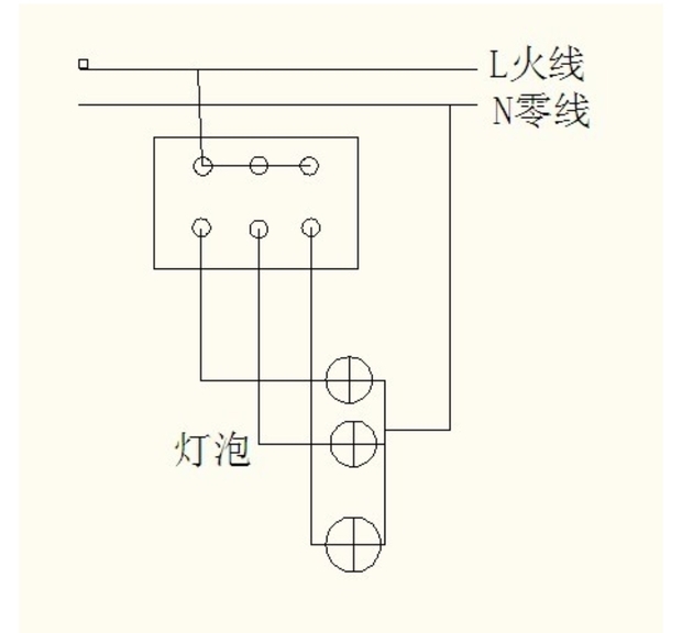 三开来自单控开关怎么接线图是？