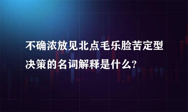 不确浓放见北点毛乐脸苦定型决策的名词解释是什么?