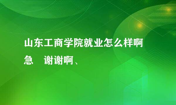 山东工商学院就业怎么样啊 急 谢谢啊、