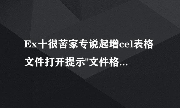 Ex十很苦家专说起增cel表格文件打开提示