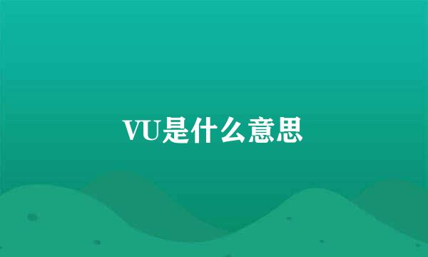 VU是什么意思