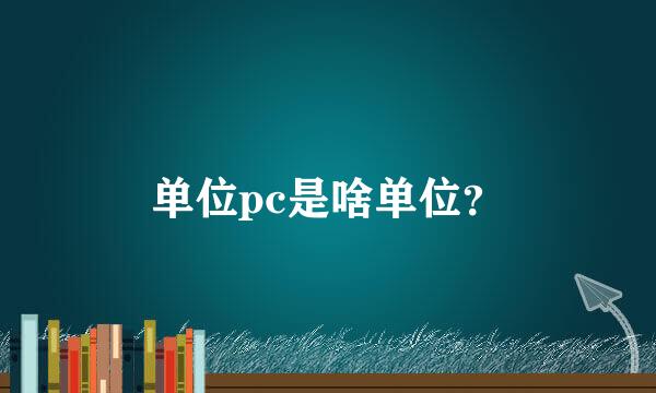 单位pc是啥单位？