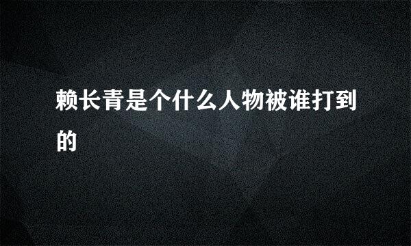 赖长青是个什么人物被谁打到的