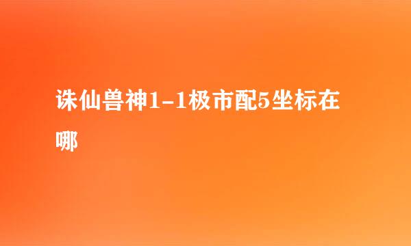 诛仙兽神1-1极市配5坐标在哪