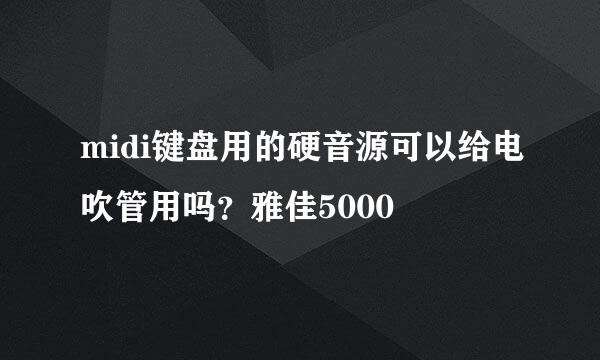 midi键盘用的硬音源可以给电吹管用吗？雅佳5000