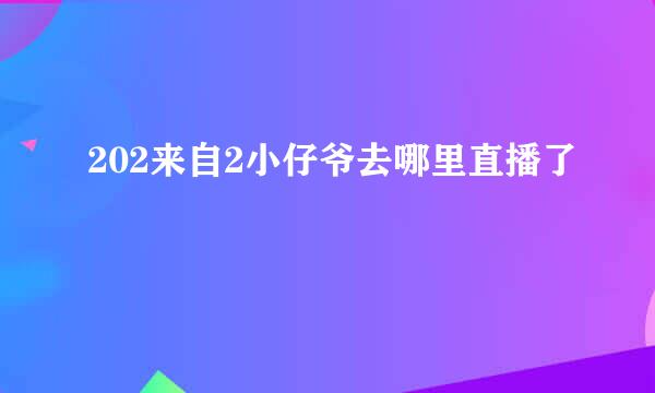 202来自2小仔爷去哪里直播了