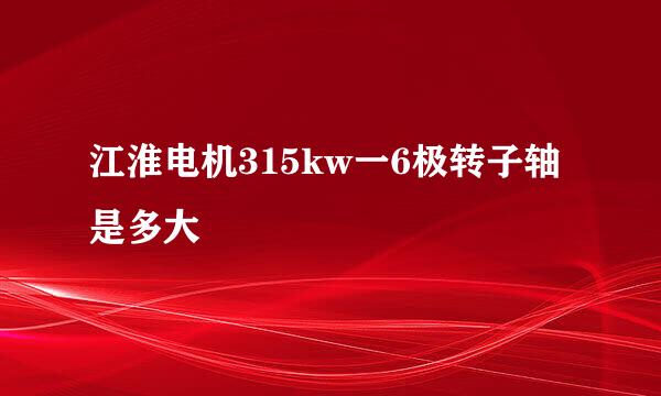 江淮电机315kw一6极转子轴是多大