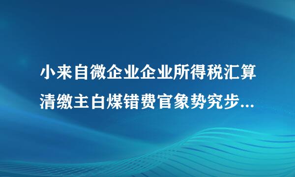 小来自微企业企业所得税汇算清缴主白煤错费官象势究步要填写哪些表单，及填报360问答注意事项