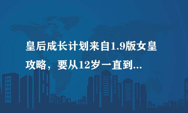 皇后成长计划来自1.9版女皇攻略，要从12岁一直到18岁的攻略，（列：12岁一月育幼堂、育幼堂、休息）