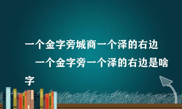 一个金字旁城商一个泽的右边 一个金字旁一个泽的右边是啥字