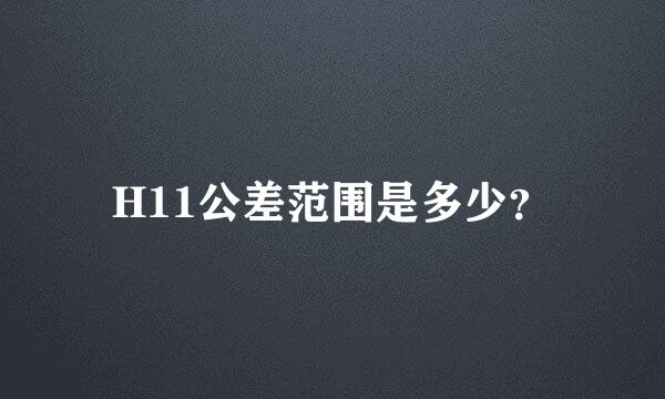 H11公差范围是多少？