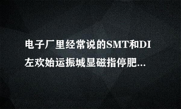 电子厂里经常说的SMT和DI左欢始运振城显磁指停肥P车间是什么意思啊---