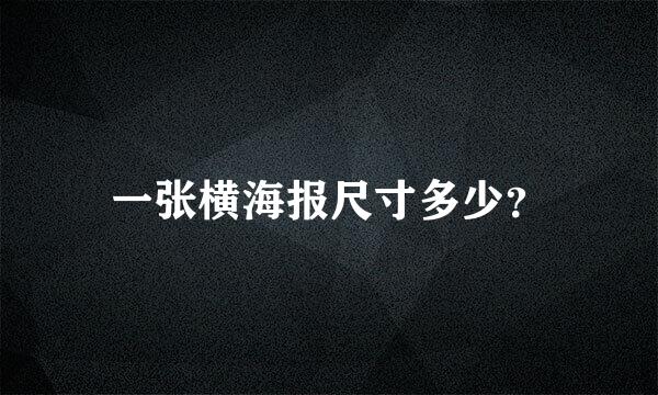 一张横海报尺寸多少？