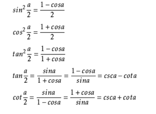 二倍角公式及半角条酸公式是什么？