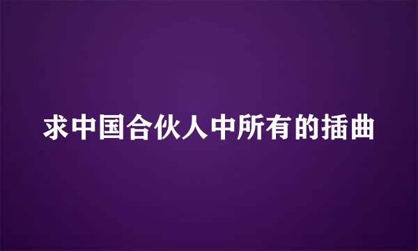 求中国合伙人中所有的插曲