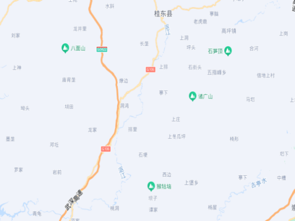 桂东至新田高速公来自路路线图