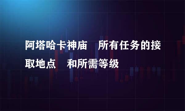 阿塔哈卡神庙 所有任务的接取地点 和所需等级