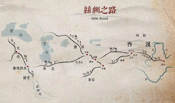 丝绸之路路线图