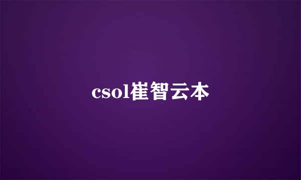 csol崔智云本