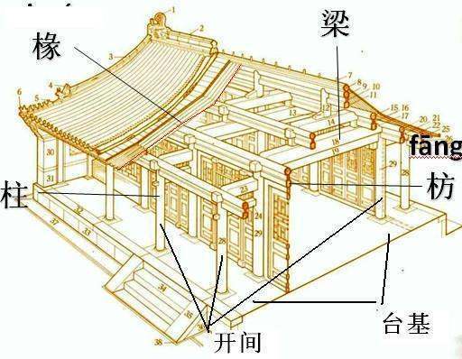 “椽子”在房屋屋面哪个位置？