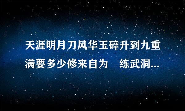 天涯明月刀风华玉碎升到九重满要多少修来自为 练武洞察要多少修为