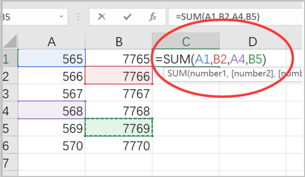 excel表格数字求和出现SUM（）解决方案？