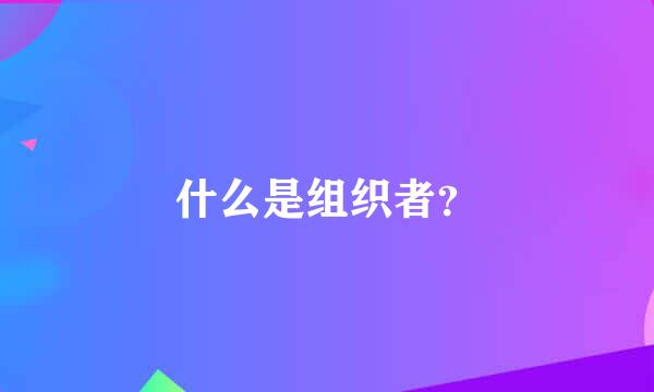 什么是组织者？