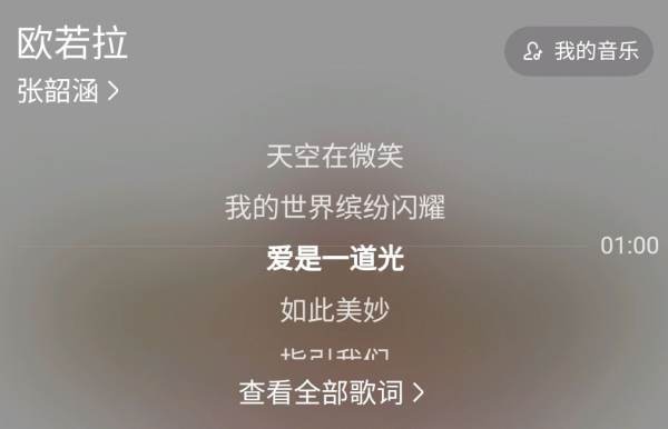 爱是一道光，如此美妙……是什么歌？